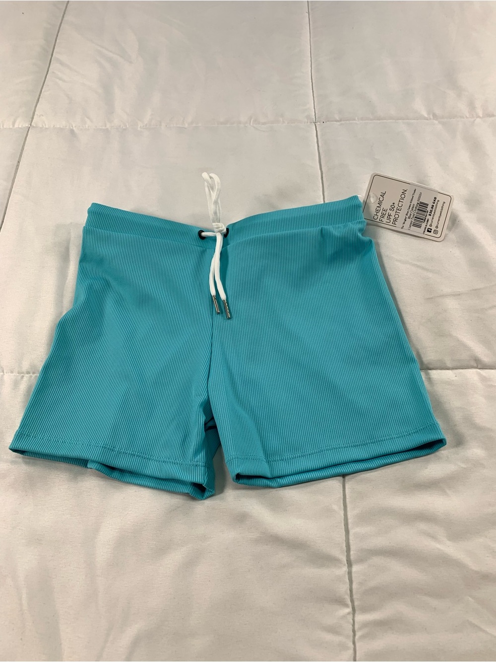 New CURRENT TYED The “brights” blue curaoo ribbed trunks size 8/9Y